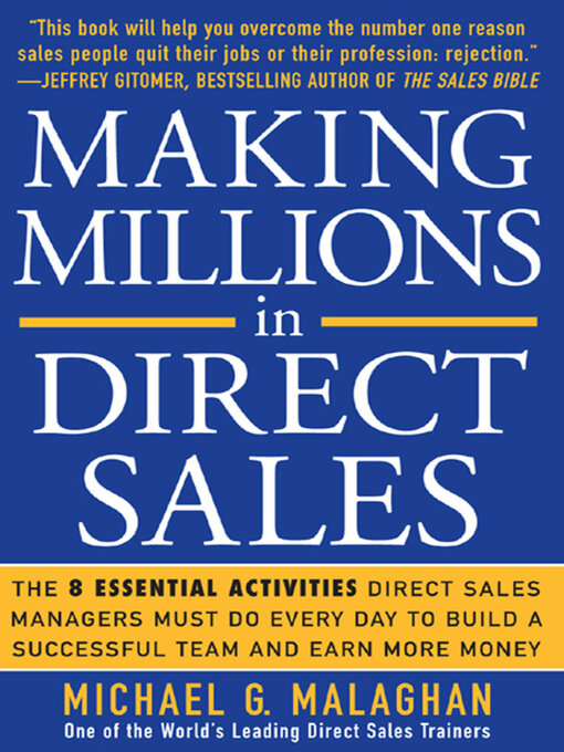 Title details for Making Millions in Direct Sales by Michael G. Malaghan - Available